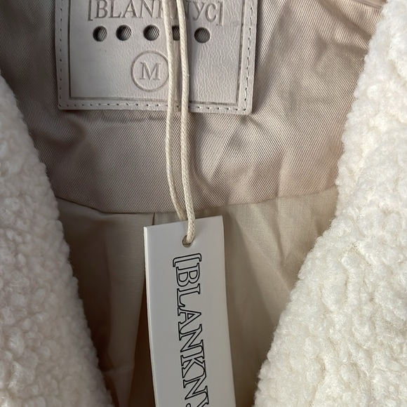 NWT with defects Blank NYC Warm Hearts Quilted Sherpa Jacket read - Picture 4 of 8